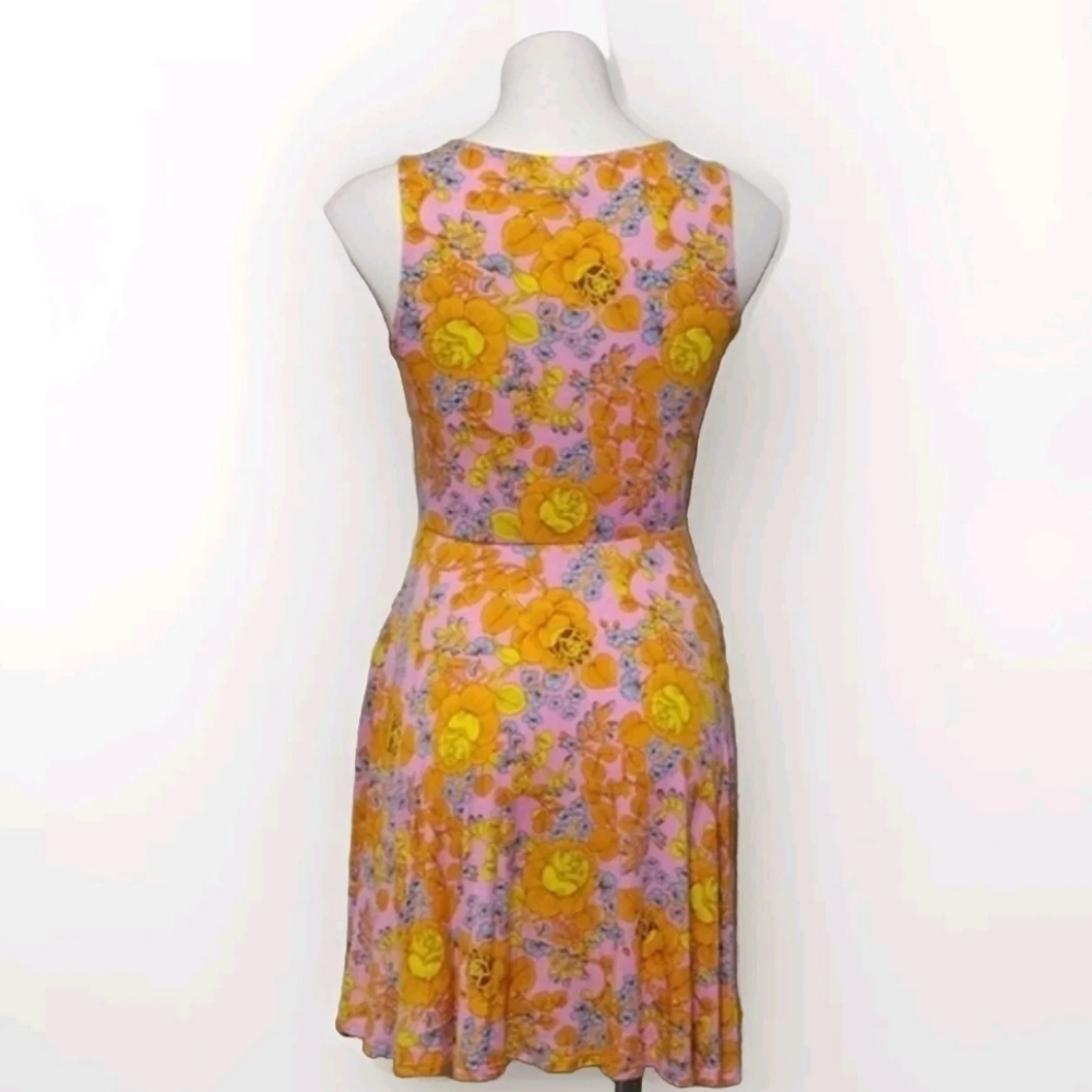 Agnes & Dora Fit and Flare Tank Dress, I Got You Babe Fisher X-Small Floral Midi - Picture 5 of 16